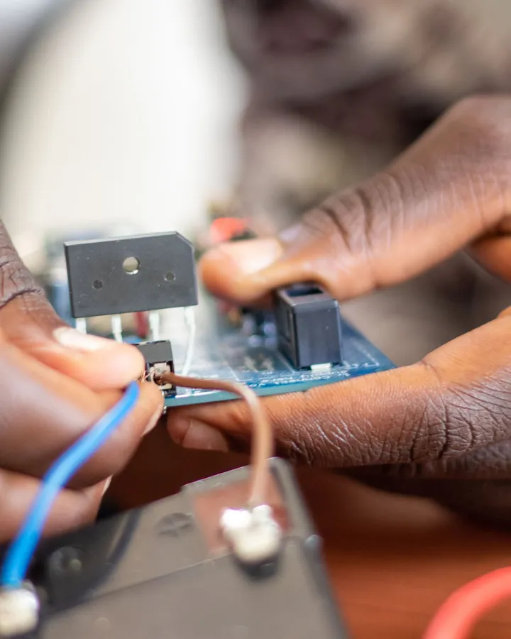 Close work — assembling the charge controller
